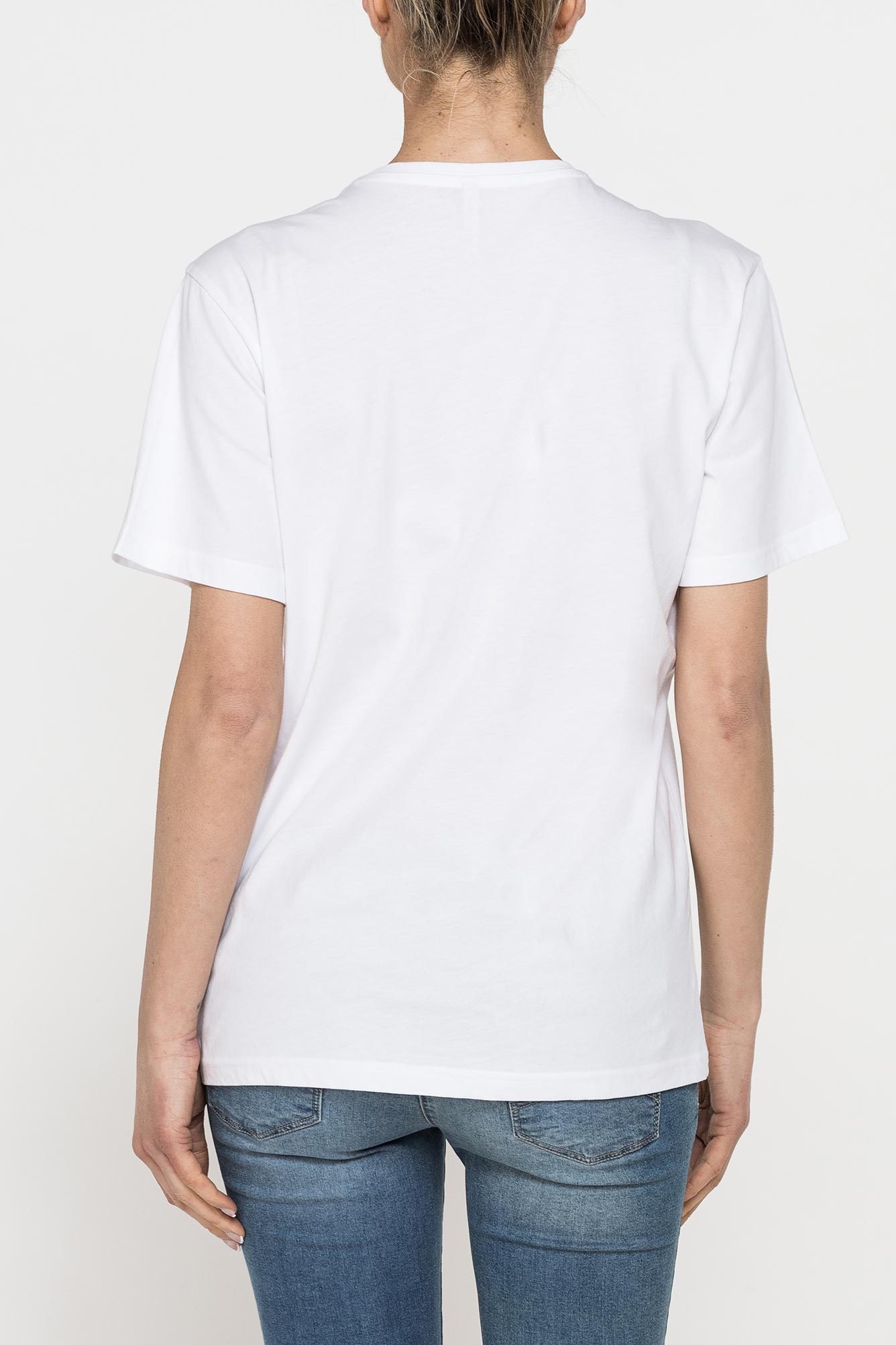 t shirt girocollo in cotone con stampa new logo carrera