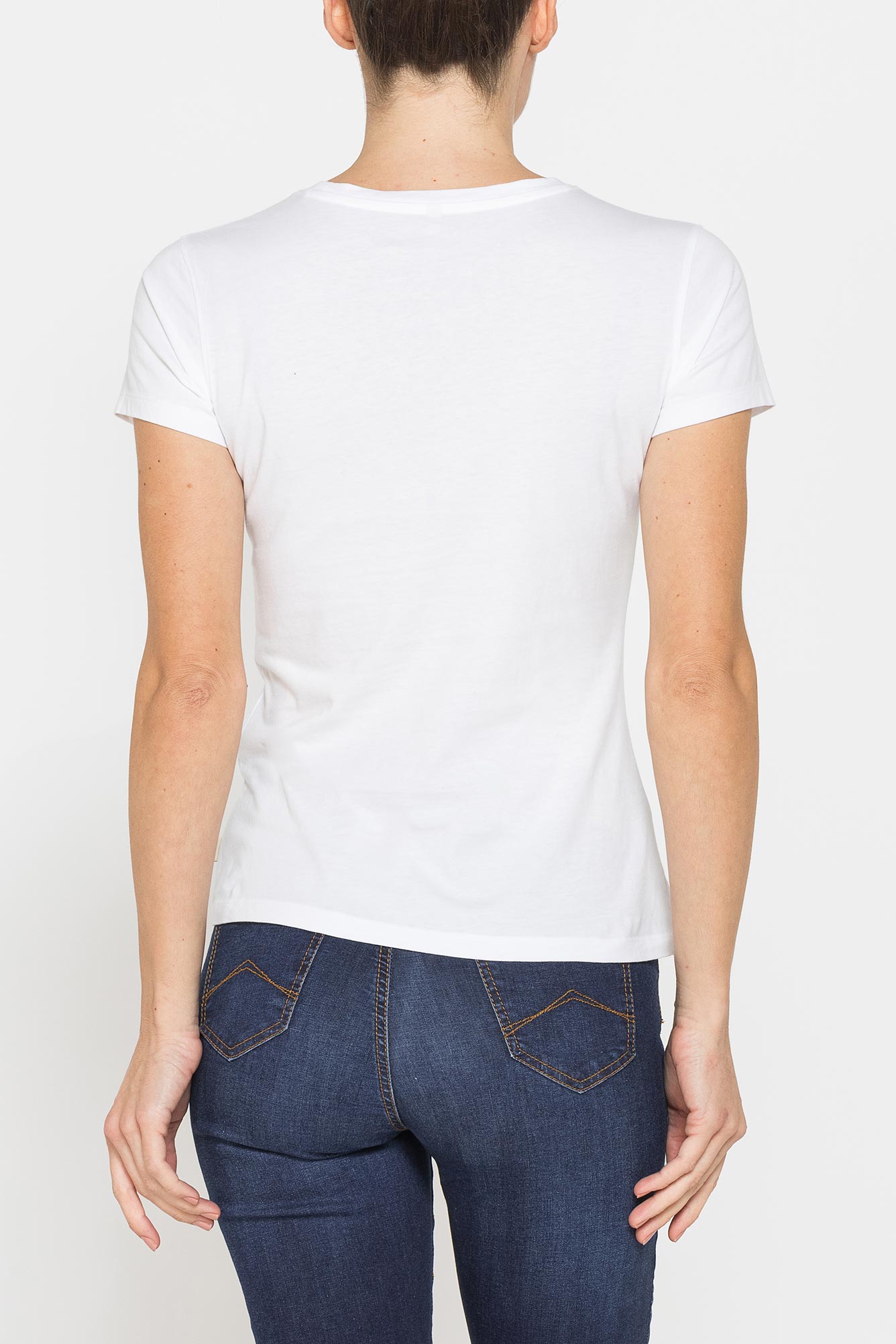 t shirt con stampa fromtale in jersey di cotone