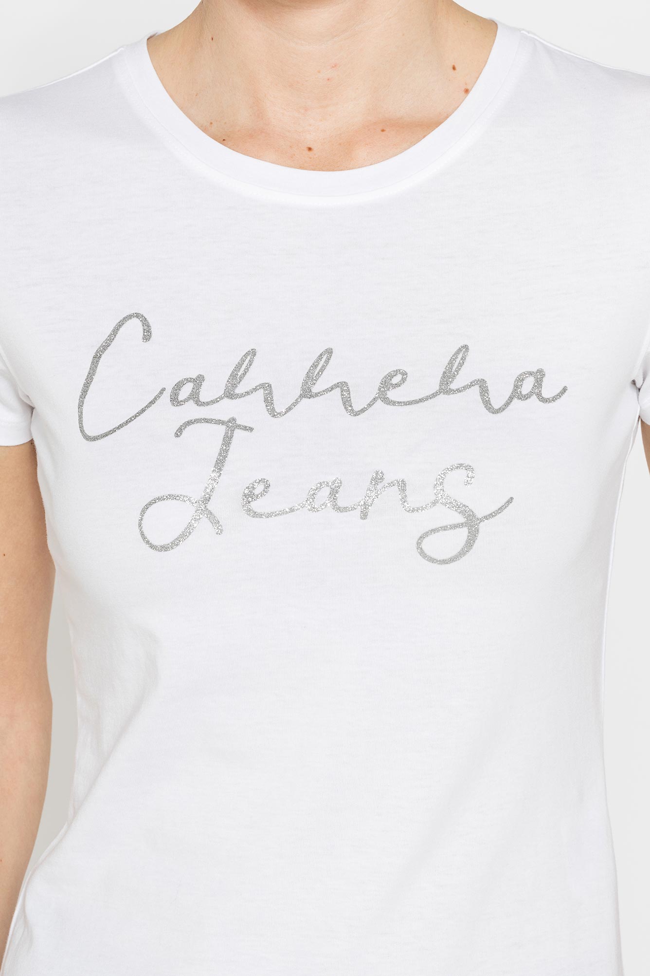 t shirt con stampa fromtale in jersey di cotone