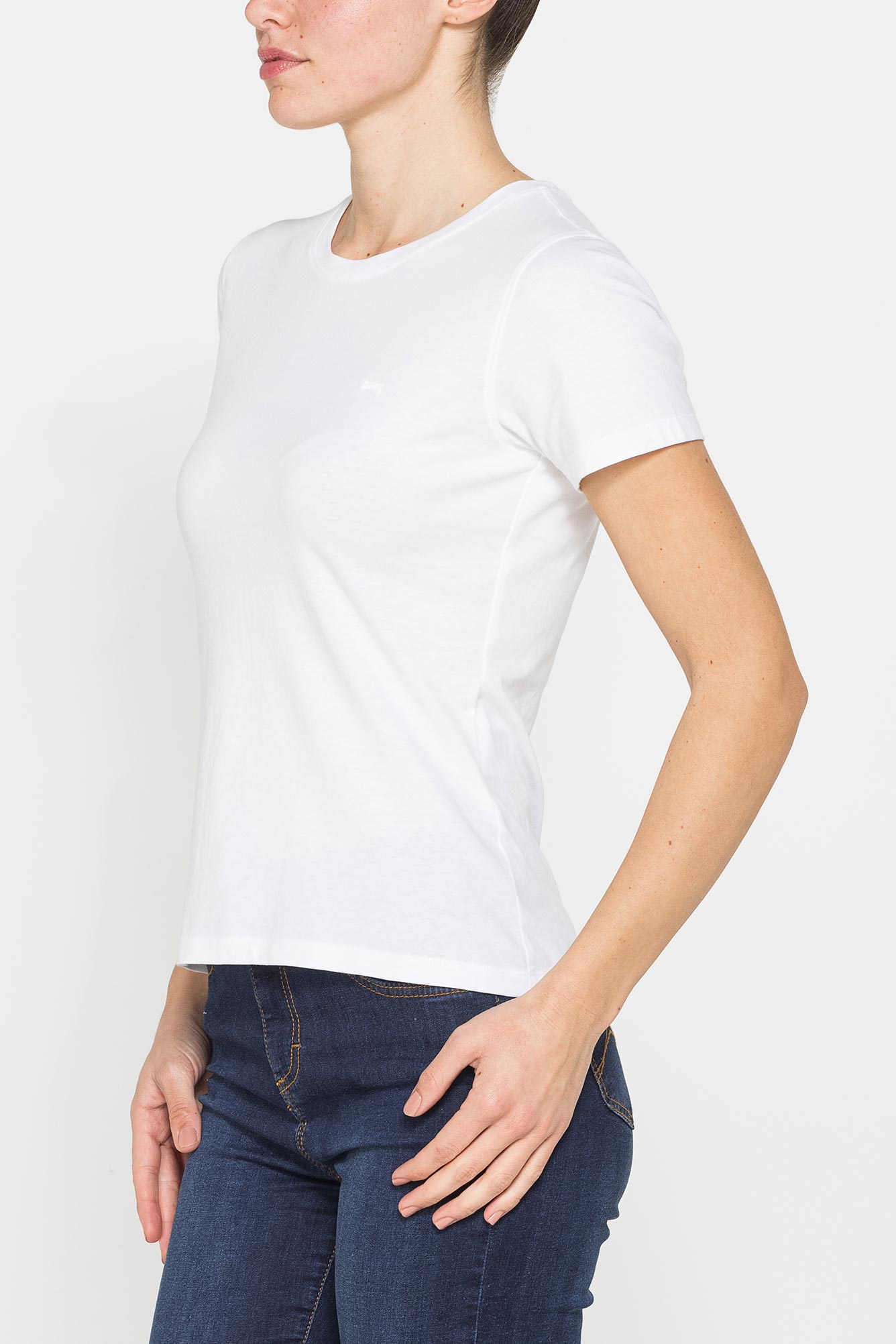 t shirt basica in jersey di puro cotone