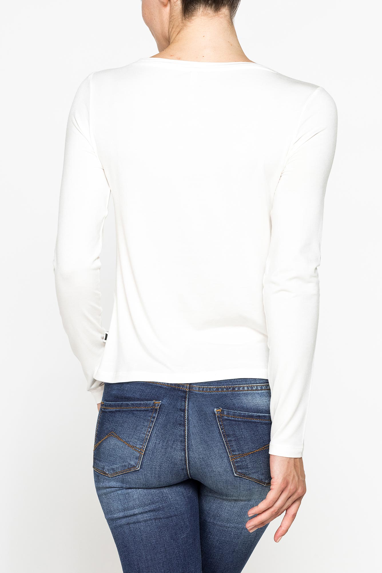 t shirt a maniche lunghe in misto modal