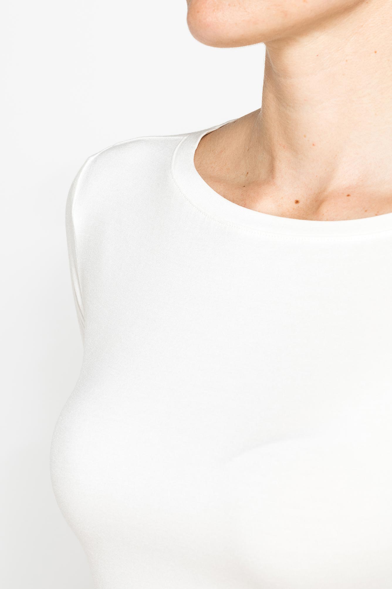 t shirt a maniche lunghe in misto modal