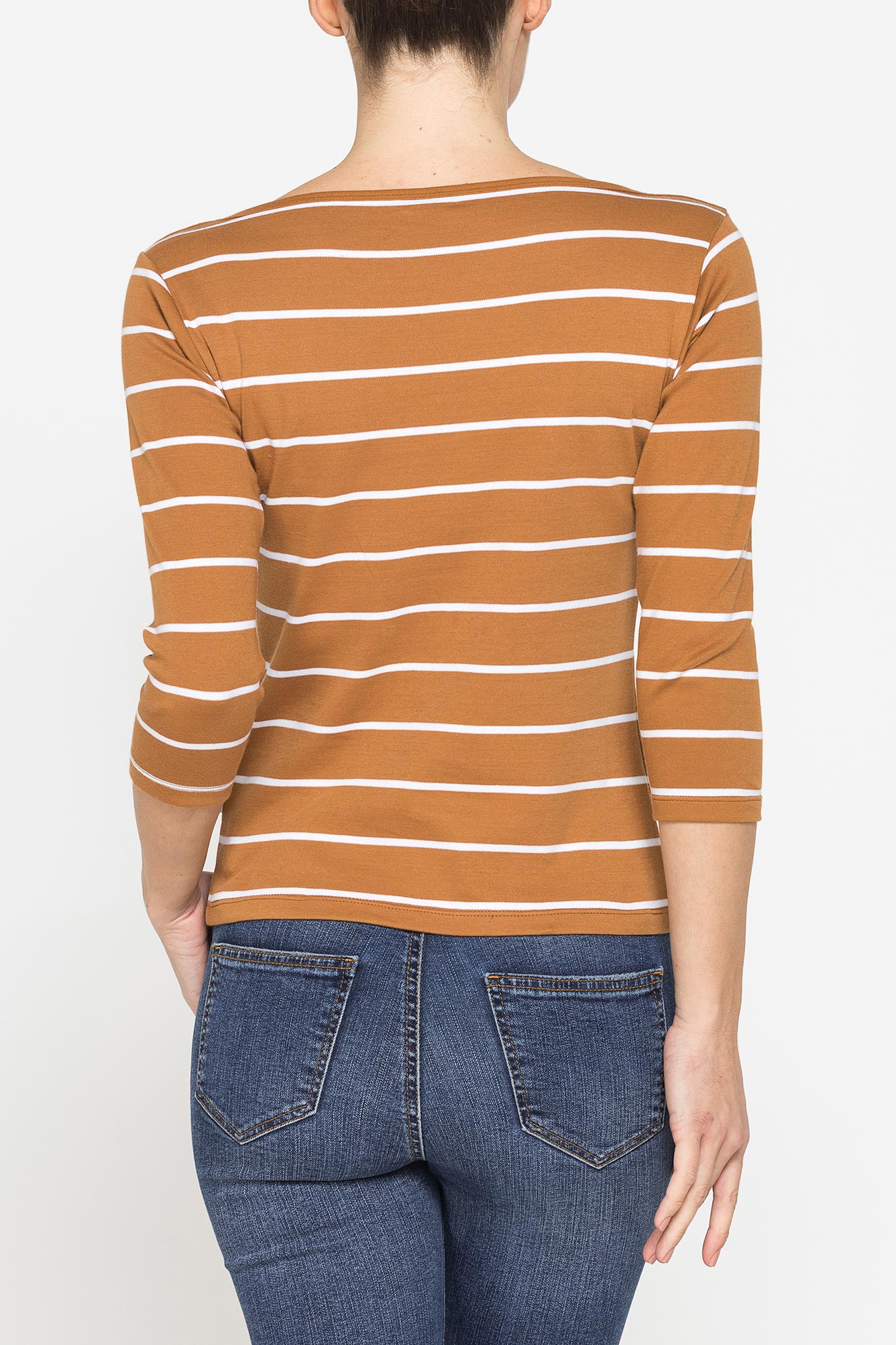 t shirt in cotone pesante con manica 3/4