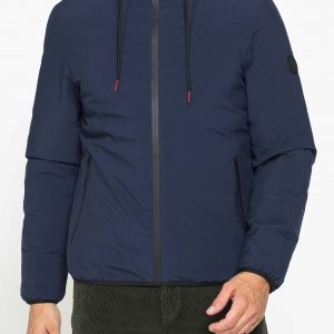 GIUBBOTTO IN TESSUTO TECNICO IMBOTTITO CON CAPPUCCIO